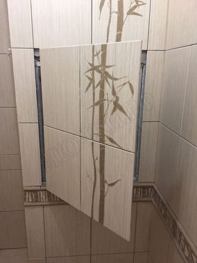 Люк под плитку Нажимной Секрет-Лайт 400*400 Люк под плитку Нажимной Секрет-Лайт 400*400