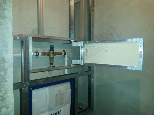 Люк под плитку Нажимной Секрет-Лайт 400*400 Люк под плитку Нажимной Секрет-Лайт 400*400