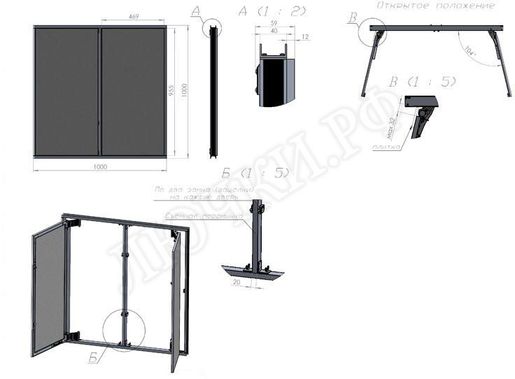 Люк под плитку Нажимной Секрет-Лайт 400*400 Люк под плитку Нажимной Секрет-Лайт 400*400