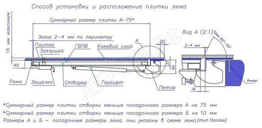 Напольный люк Невидимка-бюджет 600*800 Напольный люк Невидимка-бюджет 600*800